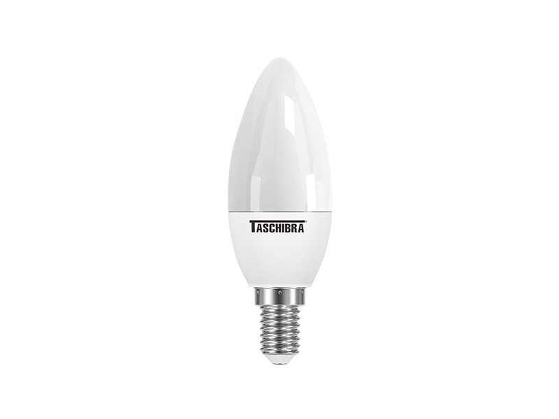 LÂMPADA LED VELA TVL 25 LEITOSA 3W 6500K E14 COM ADAPT. E27