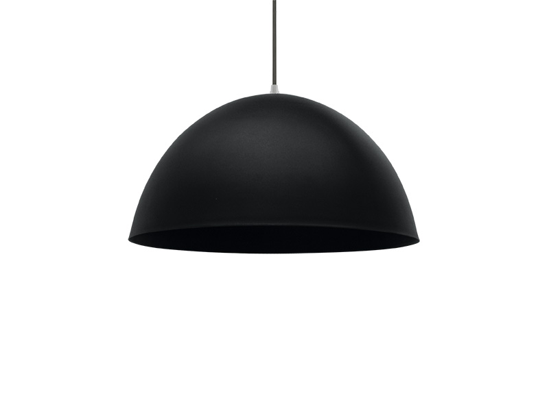LUM PENDENTE TASCHIBRA DESIGN TD 821F GRANDE FOSCO PRETO FOSCO