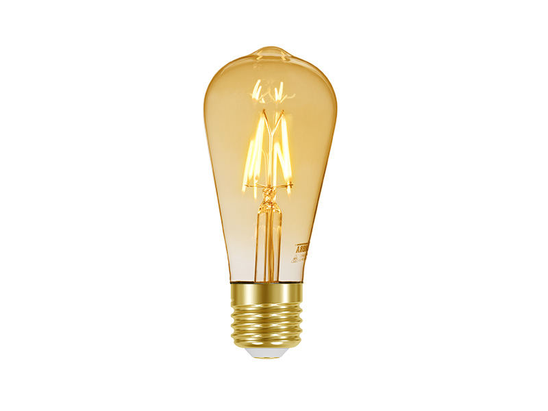 LÂMPADA LED FILAMENTO VINTAGE ST64 4W AUTOVOLT ÂMBAR