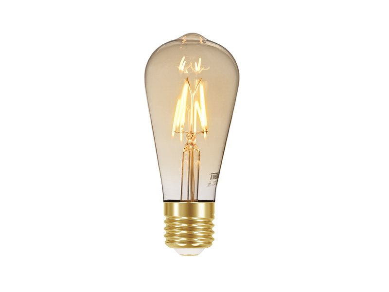 LÂMPADA LED FILAMENTO VINTAGE DIM ST64 4W 127V ÂMBAR