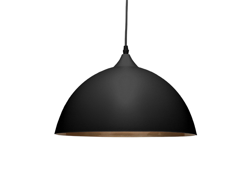 PENDENTE TASCHIBRA BROOKLYN 1XE27 PRETO F.+ COBRE