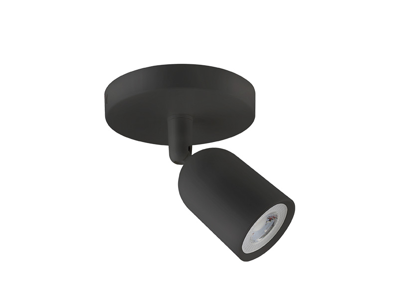 SPOT LED DIRECT MR16 BASE CIRCULAR 1X4W 3000K PRETO