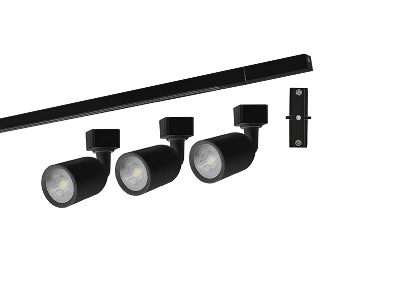 KIT TRILHO DIRECT LED 3000K PRETO