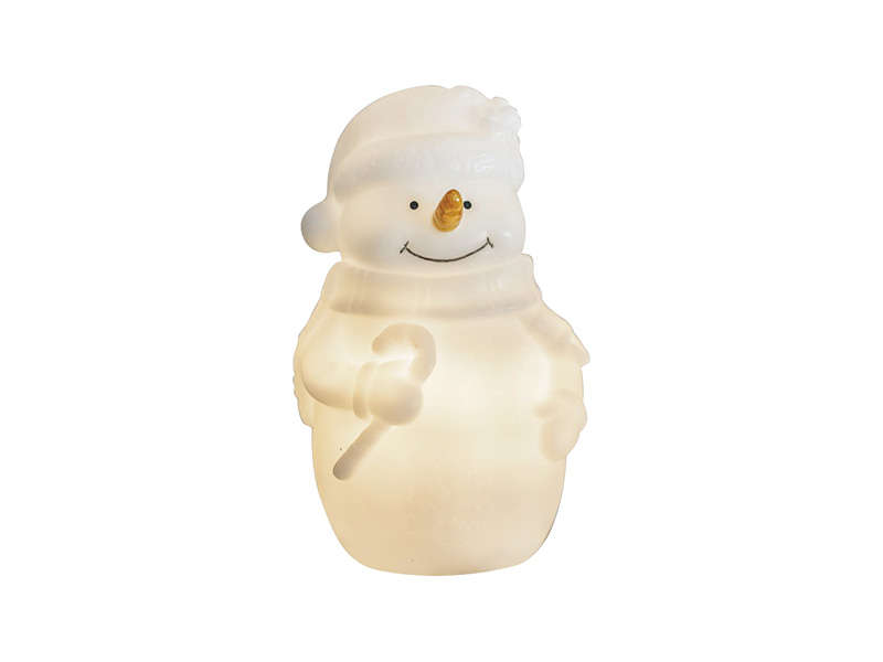 ENFEITE NATALINO CHUVISCO BONECO DE NEVE LED PILHA .