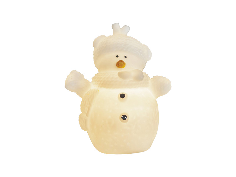 ENFEITE NATALINO FLOQUINHO BONECO DE NEVE LED PILHA .