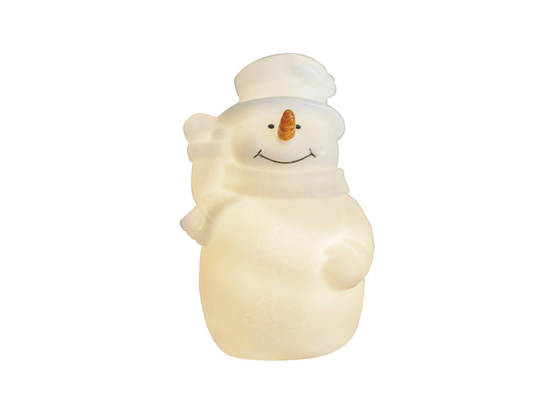 ENFEITE NATALINO ALASCA BONECO DE NEVE LED PILHA .