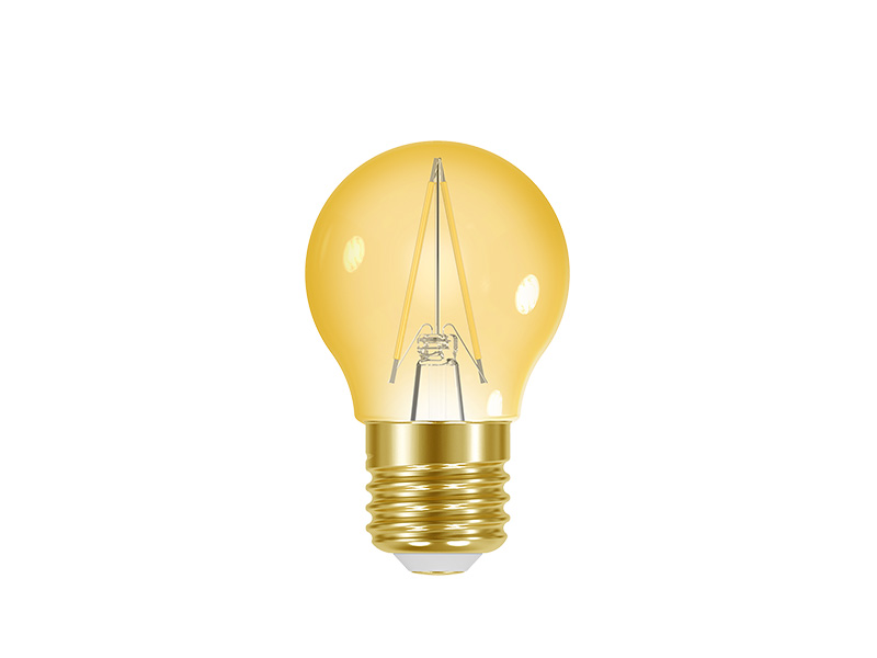 LÂMPADA LED FILAMENTO VINTAGE BOLINHA G45  AUTOVOLT ÂMBAR
