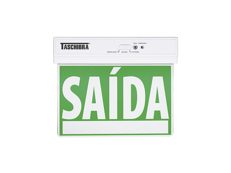 Imagem do produto PLACA DE SINALIZAÇÃO SAÍDA LED SELETORA 255X210MM FACE ÚNICA VERDE . na categoria LUZ AUXILIAR