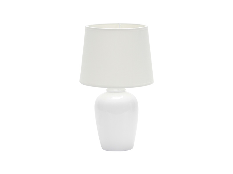 Imagem do produto ABAJUR DE CERÂMICA POTTERY E27 BRANCO 32CM na categoria ABAJUR