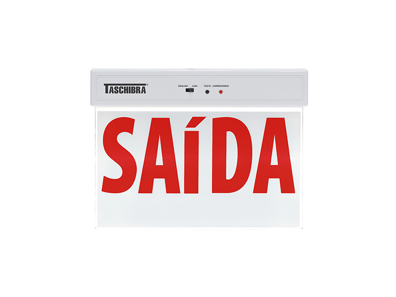 Imagem do produto PLACA DE SINALIZAÇÃO SAÍDA LED 230X185MM FACE DUPLA VERMELHA . na categoria LUZ AUXILIAR