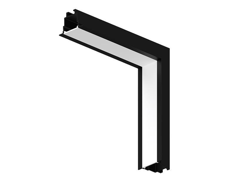 EMENDA L VERTEX 25x17 TETO/PAREDE PRETO FOSCO