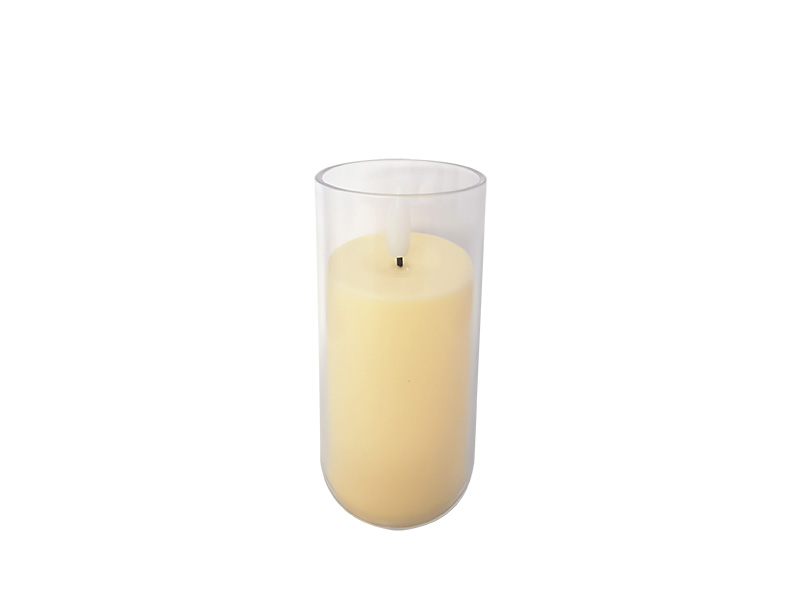 VELA LED DECORATIVA COM CASTIÇAL 11,5CM PILHA AMARELO